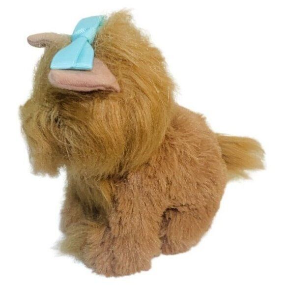 Cute Toy Cup Yorkie Terrier Plush Puppy Dog with Blue Bow  Stuffed Animal Toy 7" - Picture 4 of 6
